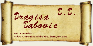 Dragiša Dabović vizit kartica